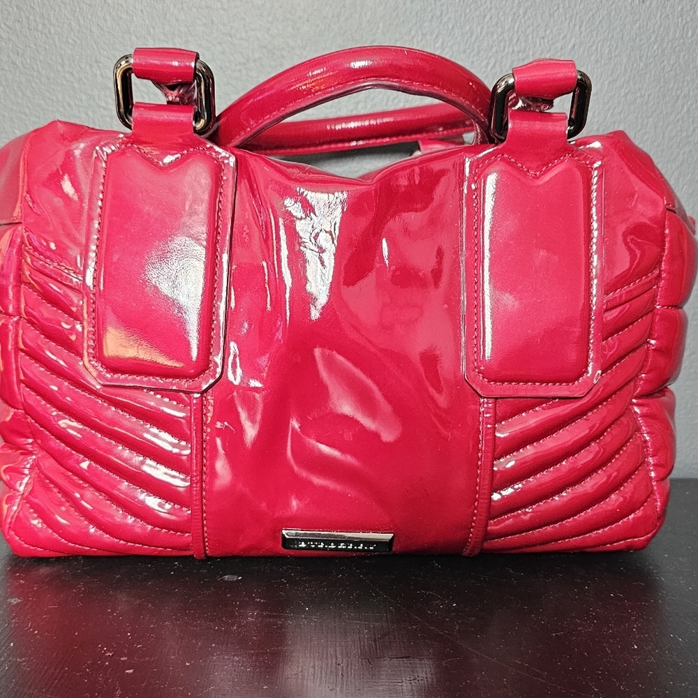 Burberry red patent bag